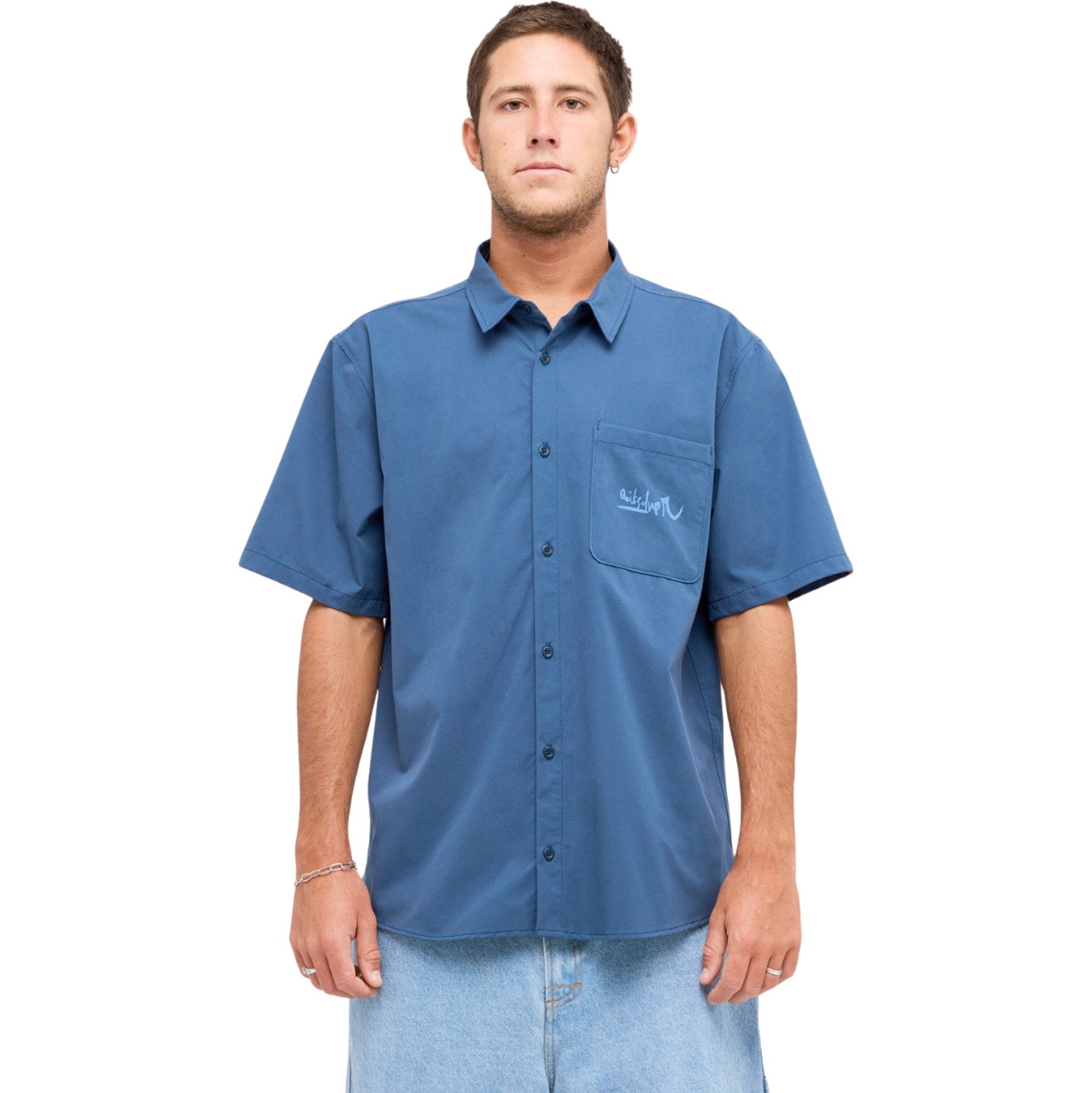 2026 Quiksilver Mens YG Lithium Shirt EQYWT04701 - Dark Denim